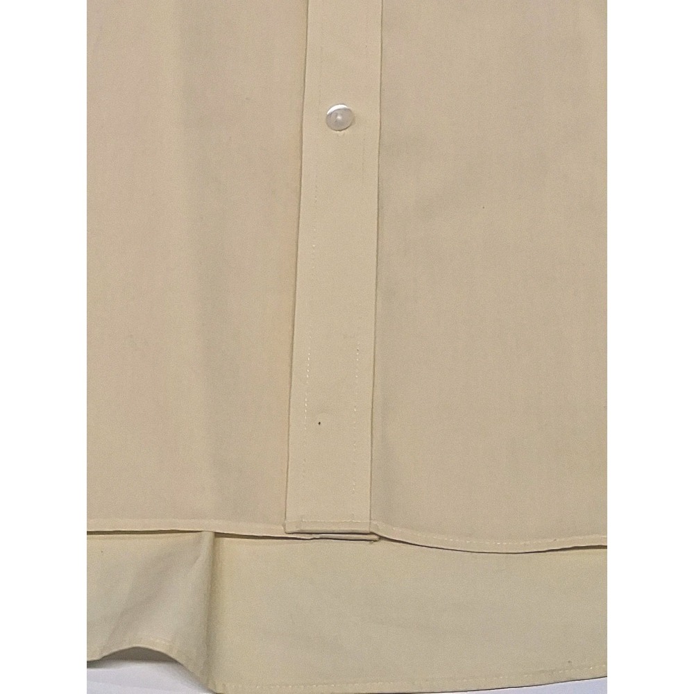 Chaps Men's (2XL) 18-18 1/2 34/35 Wrinkle Free Button Dress Shirt Yellow NWOT - Picture 11 of 13